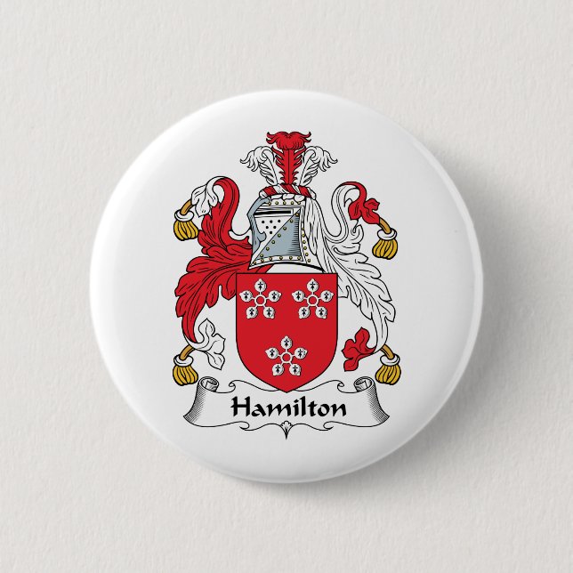 Hamilton Family Crest 6 Cm Round Badge (Front)