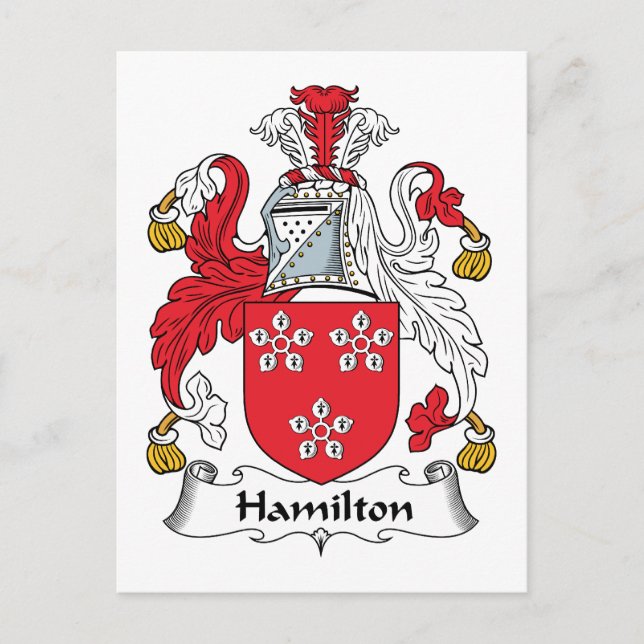 Hamilton Family Crest Postcard (Front)