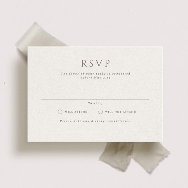 Hamilton Formal Landscape Wedding RSVP Card (Creator Uploaded)