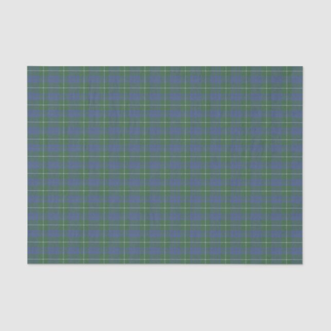 Hamilton Green Scottish Tartan  Tissue Paper (Front)