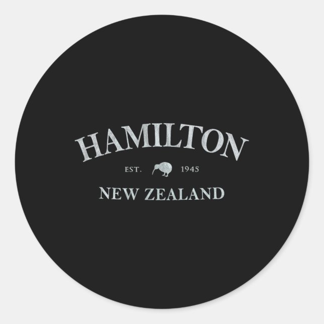 Hamilton New Zealand Hamilton Nz Graphic Print  Classic Round Sticker (Front)