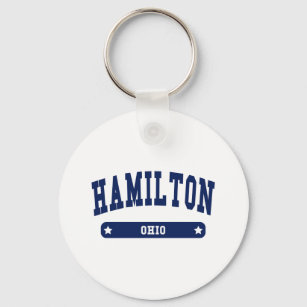 Hamilton Ohio College Style tee shirts Key Ring