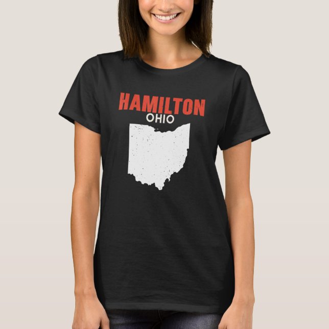 HAMILTON Ohio USA State America Travel Ohioan T-Shirt (Front)