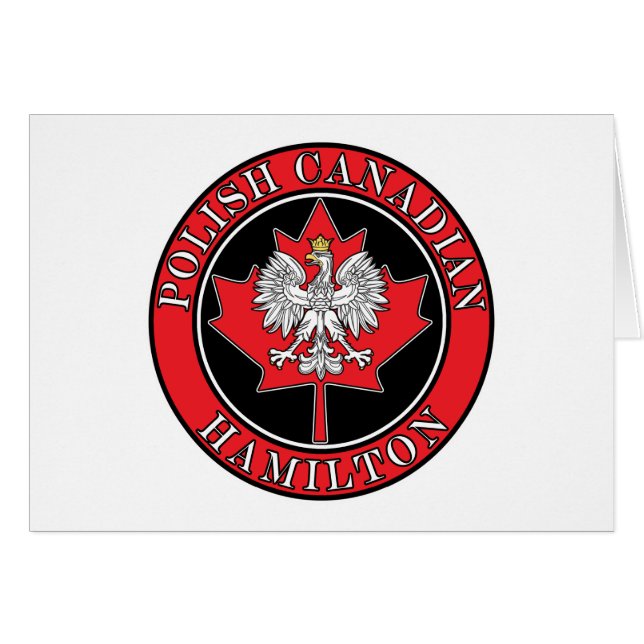 Hamilton Round Polish Canadian Leaf (Front Horizontal)