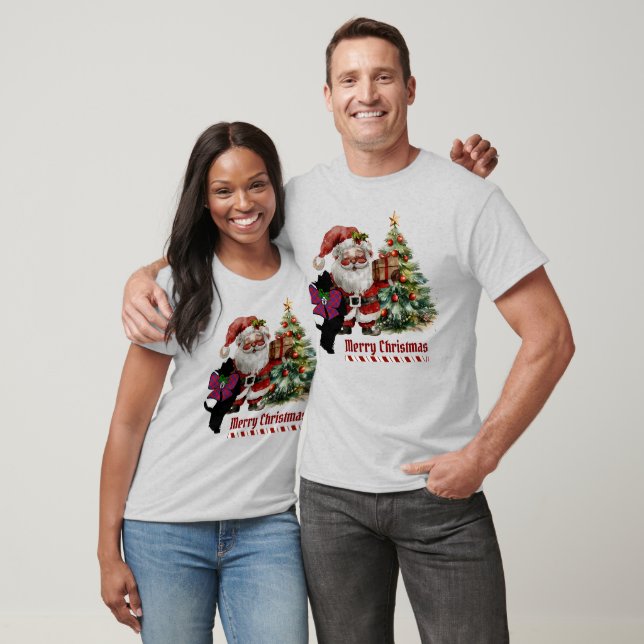 Hamilton Scottie Dog Christmas Personalised  T-Shirt (Unisex)