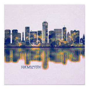 Hamilton Skyline Poster