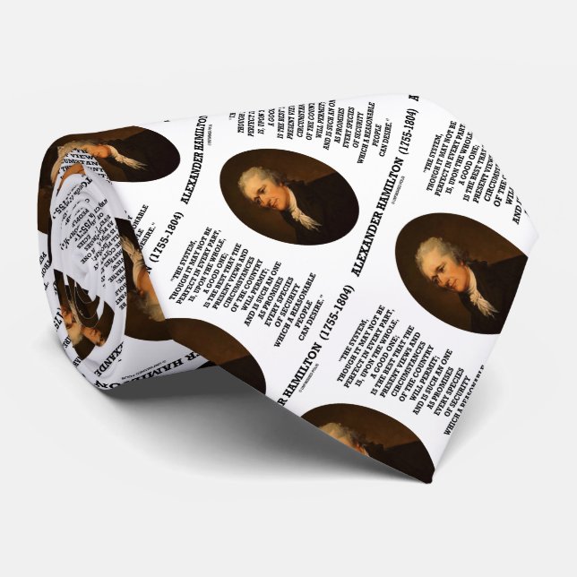 Hamilton System Not Be Perfect A Good One Quote Tie (Rolled)