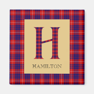 Hamilton Tartan Monogram H  Keychain Magnet