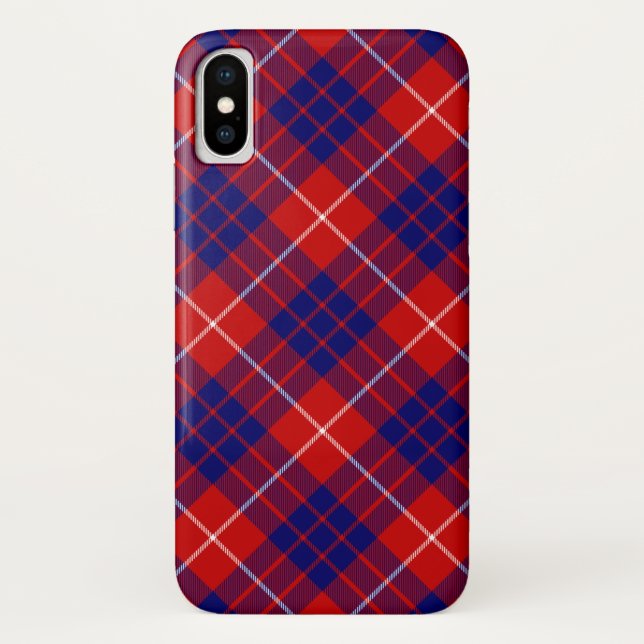Hamilton tartan red blue purple plaid Case-Mate iPhone case (Back)