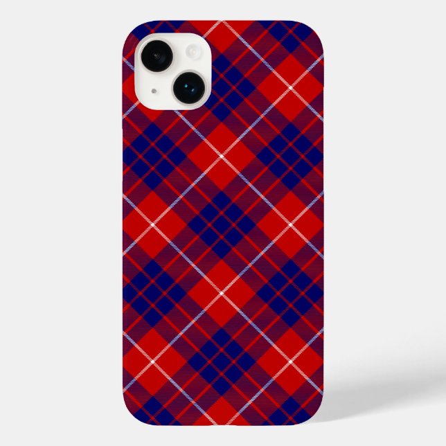 Hamilton tartan red blue purple plaid Case-Mate iPhone case (Back)