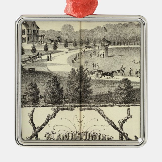 Hamiltonian Farm in Middletown, NJ Metal Tree Decoration (Front)