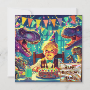 HAMISH ~ Birthday Card ~ Purple Blue ~