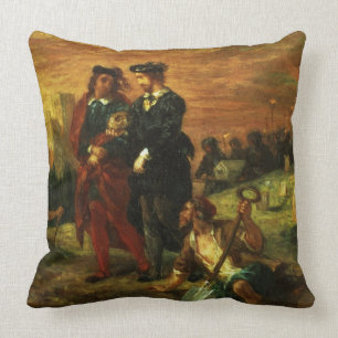 Hamlet and Horatio in the Cemetery, 1859 (oil on c Cushion