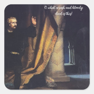 Hamlet and Polonius Square Sticker
