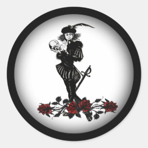 Hamlet classic round sticker