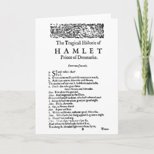 Hamlet Original Script Card