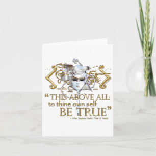 Hamlet "own self be true" Quote (Gold Version) Card