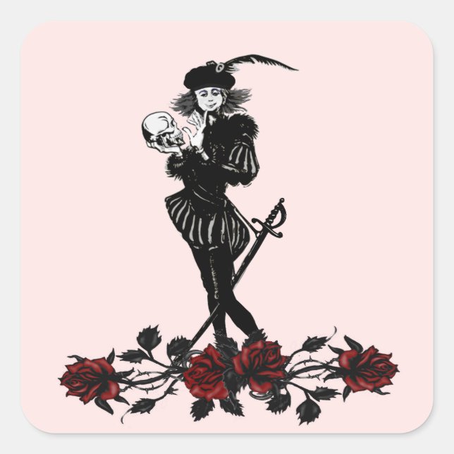 Hamlet Pink  Square Sticker (Front)