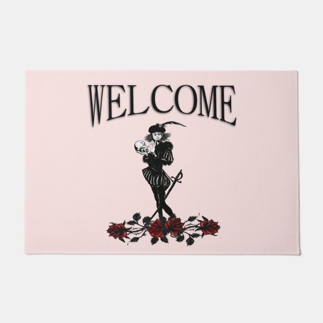 Hamlet Pink Welcome Doormat (Front)
