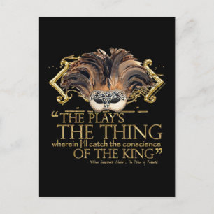 Hamlet Play Quote (Gold Version) Postcard