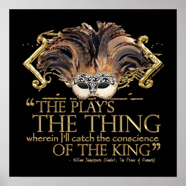 Hamlet Play Quote (Gold Version) Poster (Front)