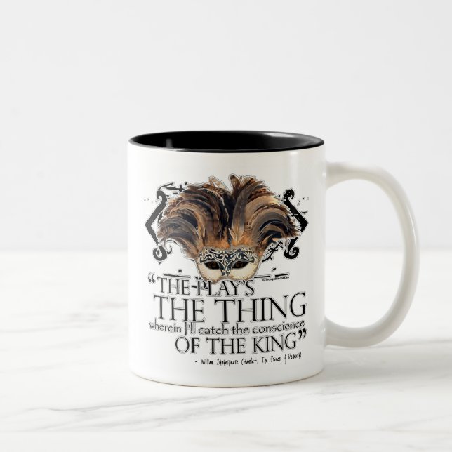 Hamlet Play Quote Two-Tone Coffee Mug (Right)