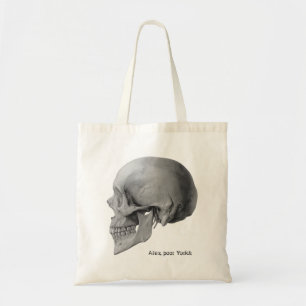 Hamlet Shakespeare skull poor Yorick book tote Bag