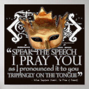 Hamlet "Speak the speech ..." Poster