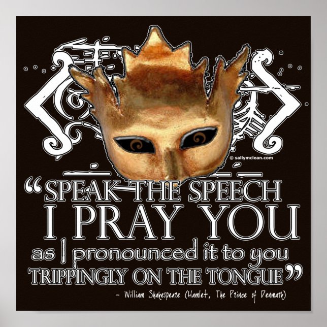 Hamlet "Speak the speech ..." Poster (Front)