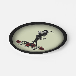 Hamlet The Bard Green Paper Plate