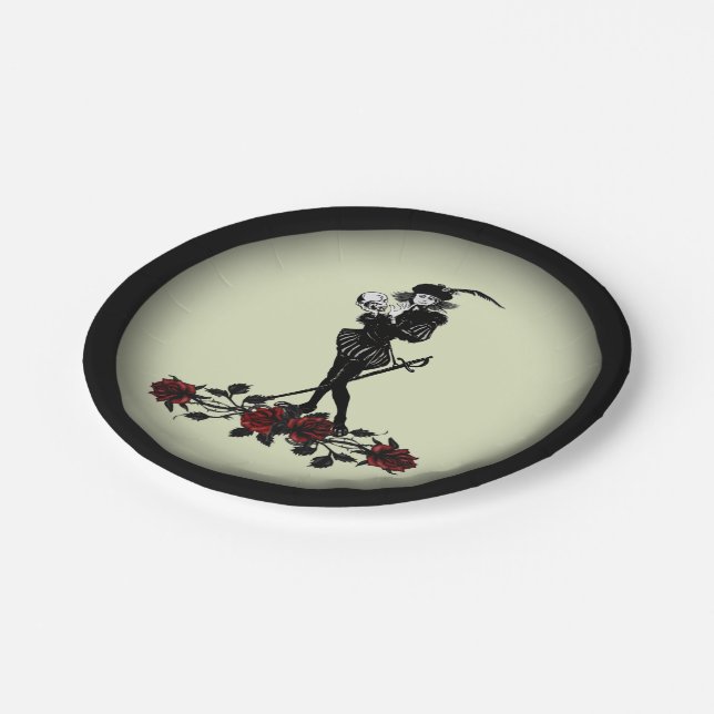 Hamlet The Bard Green Paper Plate (Angled)