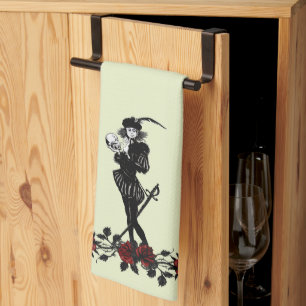 Hamlet The Bard Lime Green  Tea Towel