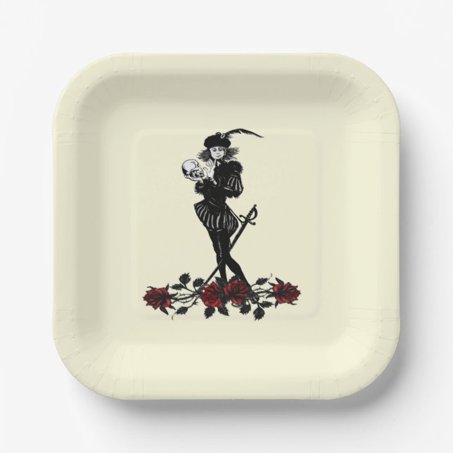 Hamlet Yellow Paper Plate (Front)