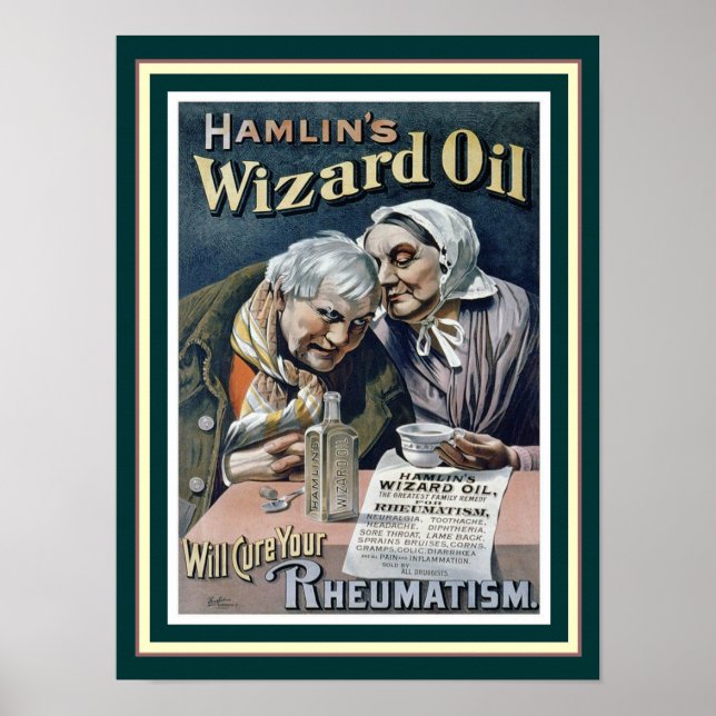 Hamlin's Wizard Oil (Cure All) 12 x 16 Print (Front)