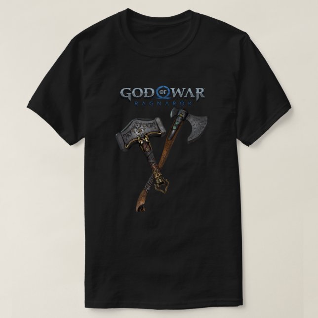 Hammer and Axe of Kratos    T-Shirt (Design Front)
