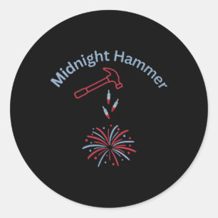 Hammer And Fireworks Operation Midnight Hammer Tru Classic Round Sticker