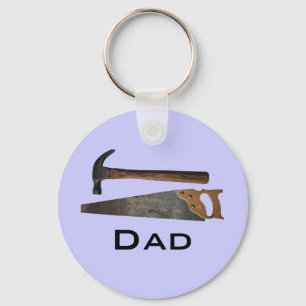 Hammer and Saw Items Key Ring