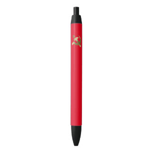Hammer and sickle black ink pen