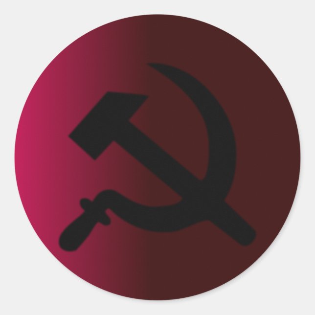 Hammer and Sickle Classic Round Sticker (Front)