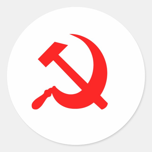 Hammer and Sickle Classic Round Sticker (Front)