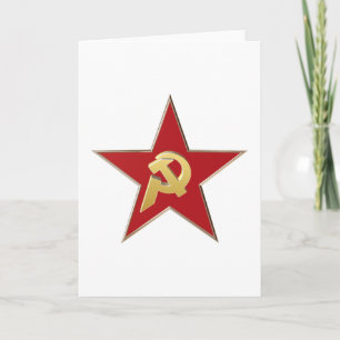 Hammer and sickle into the red star card