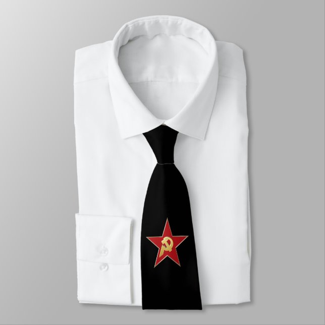 Hammer and sickle into the red star tie (Tied)