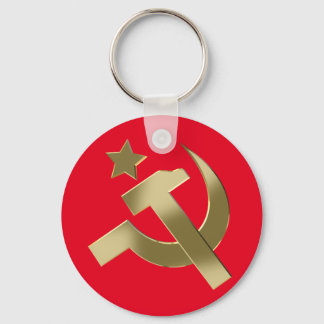 Hammer and sickle key ring