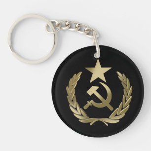 Hammer and sickle key ring