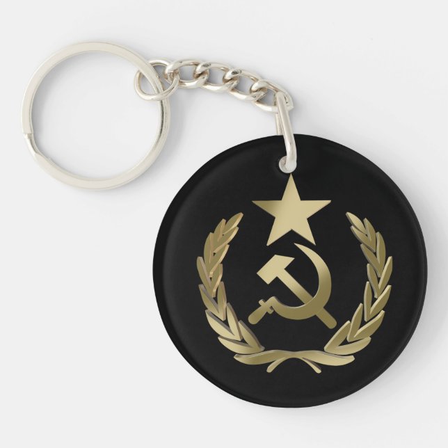 Hammer and sickle key ring (Front)