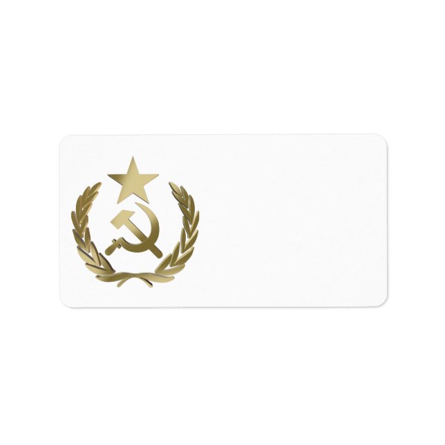 Hammer and sickle label (Front)