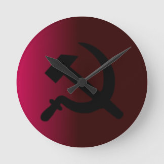 Hammer and Sickle Round Clock