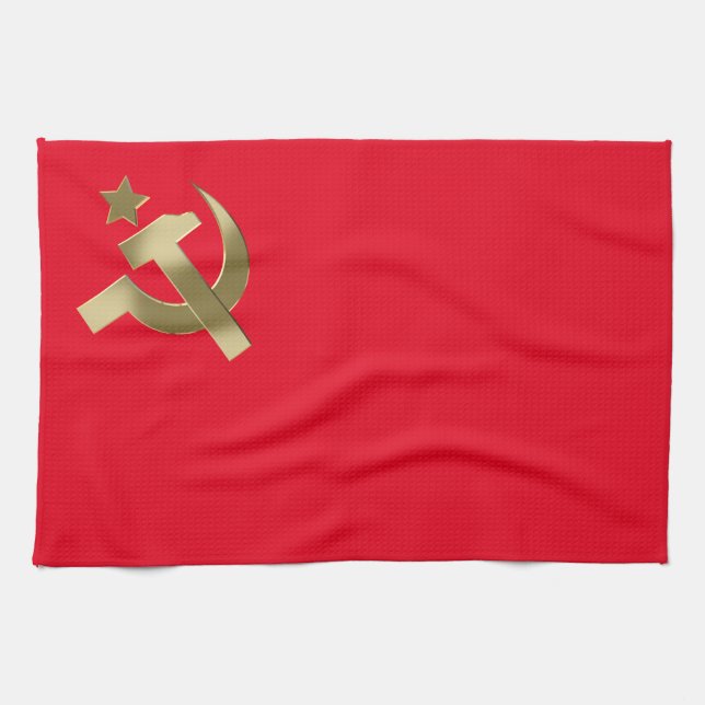Hammer and sickle tea towel (Horizontal)