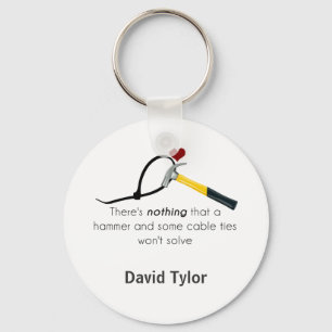 Hammer and zap-strap key ring