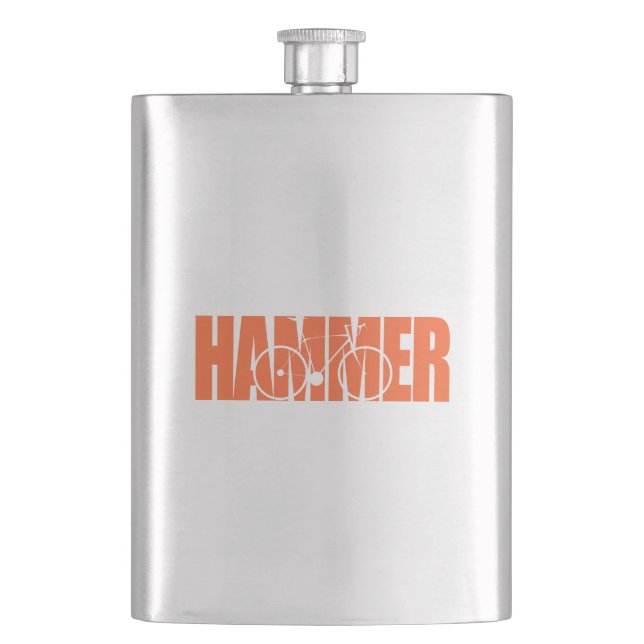 Hammer Cycling Hip Flask (Front)